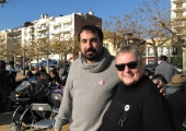 Dani Cornellà i Sylvia Barragán a l'acte de la CUP a Palamós pel 21D Dani Cornellà Sylvia Barragán CUP 21 Desembre eleccions